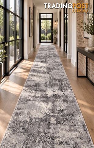 Selena Grey Hallway Runner 80CM Wide 7.5M