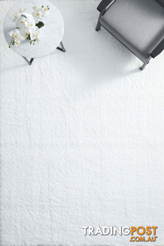 Angel Shag White Rug 150x80CM - ANG-WHITE-150X80