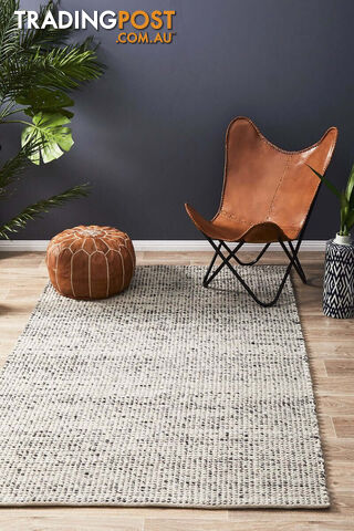 Carlos Felted Wool Rug Grey Natural 280X190cm - SKAN-300-GREY-280X190