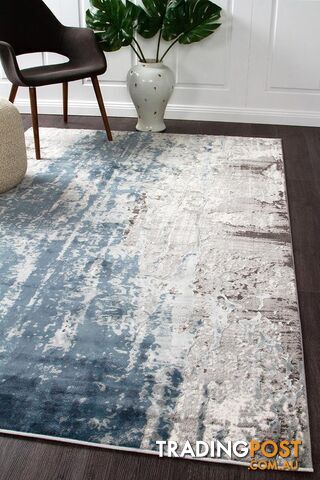 Kendra Roxana Distressed Timeless Rug Blue Grey White 290X200CM -...