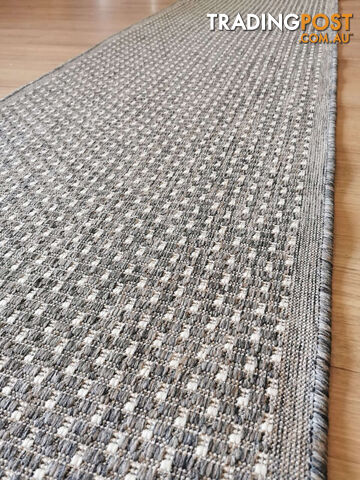 Sorrento Silver C Hallway Runner Non Slip 66CM Wide 1M  - Seaspray 3787 W71 E