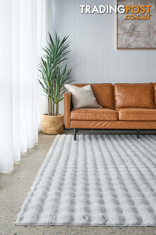 Bubble Silver - Machine Washable Rug 150X150CM - BUB-SILVER-150X150