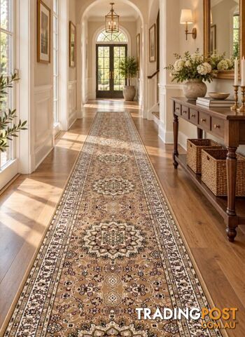 Heirloom Berber Medallion Hallway Runner 80CM Wide 11M