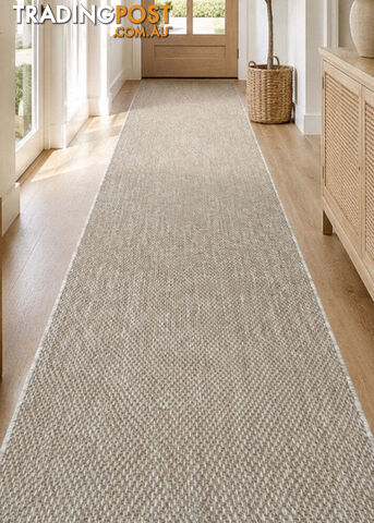 Malia Sand Hallway Runner Non-Slip 67cm Wide 2M - CHINO 20022 SAND 67CM