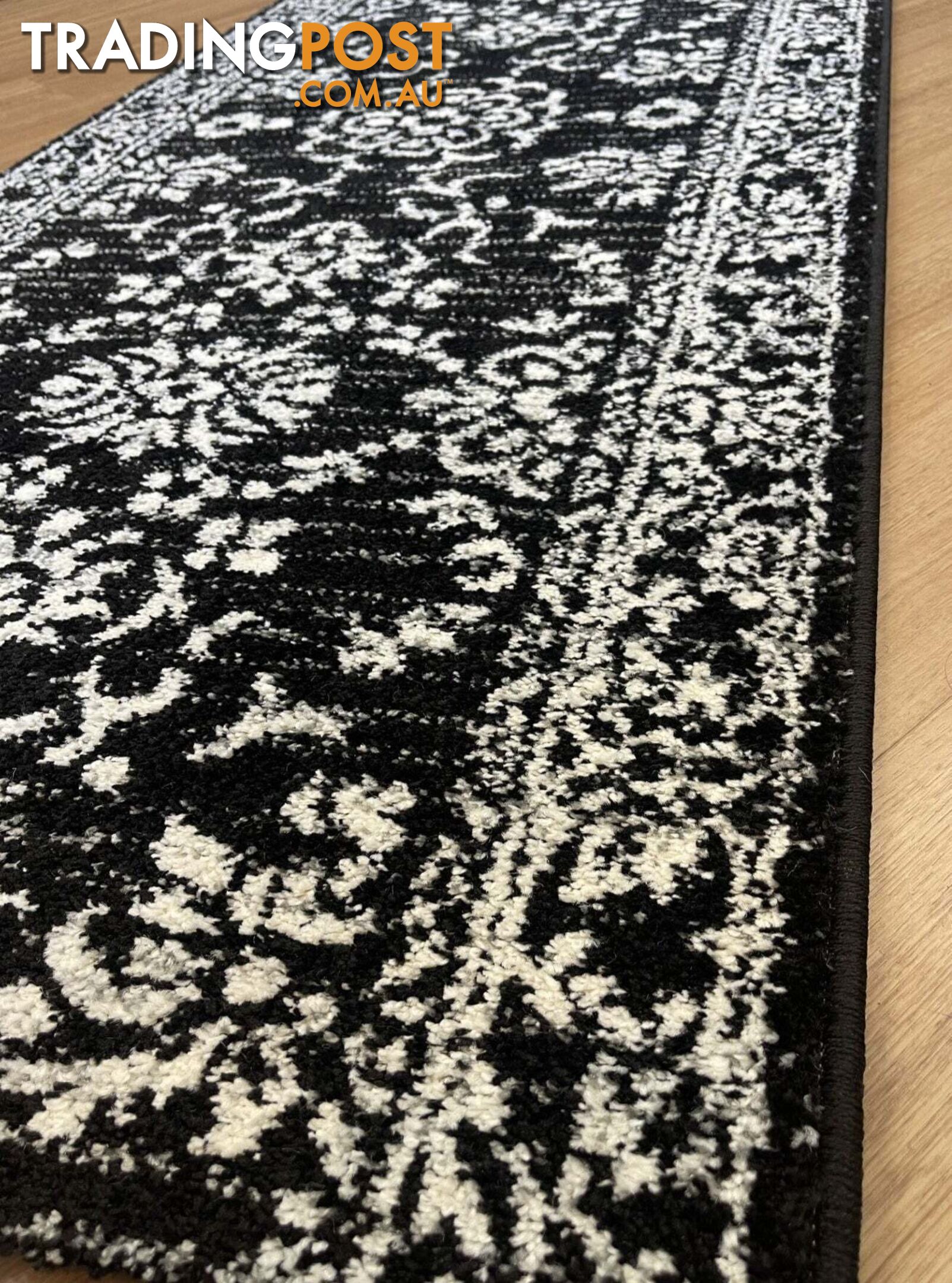 Seville Traditional Hallway Runner 80CM Wide 1M  - Axon-614682-black