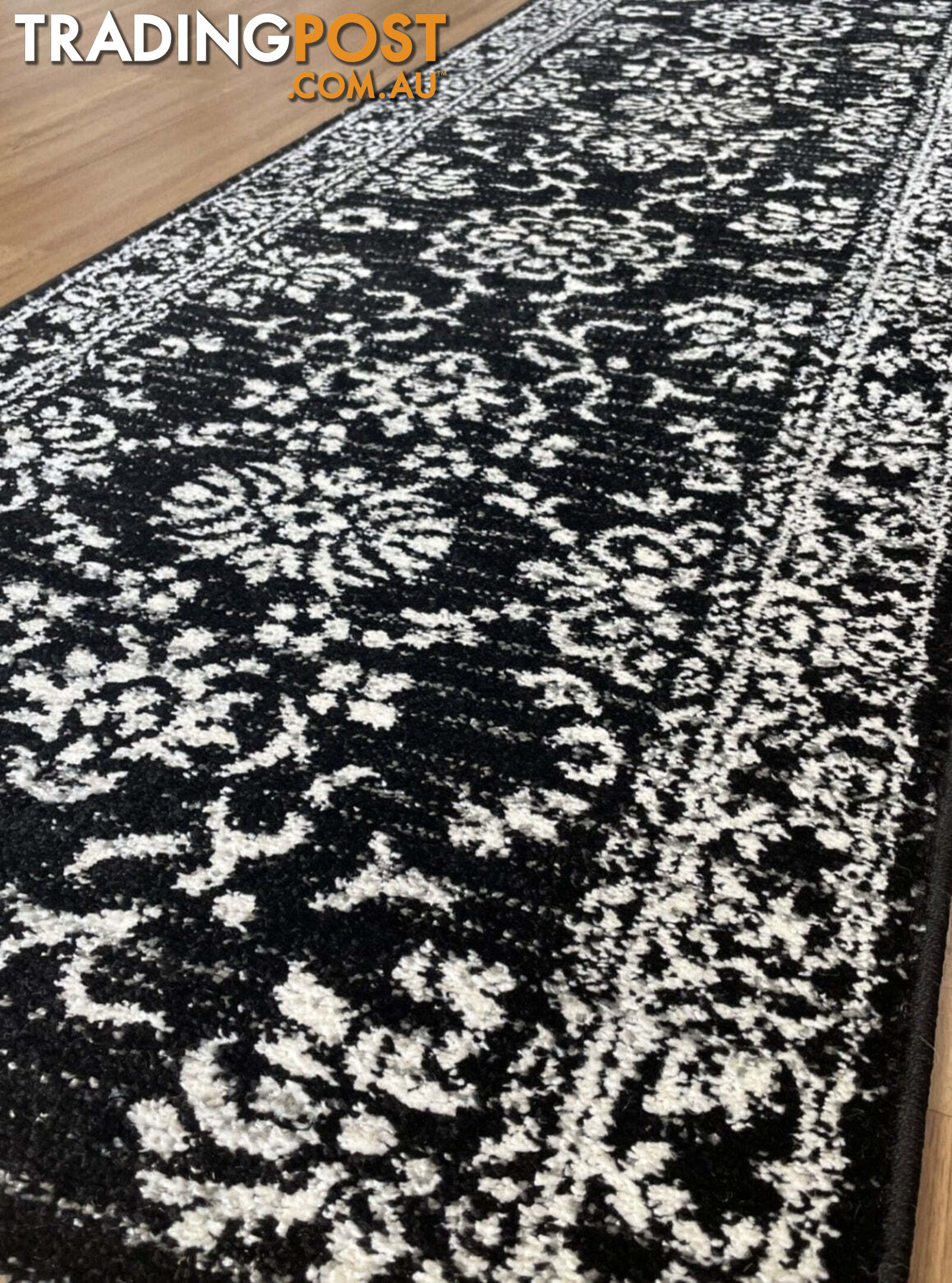 Seville Traditional Hallway Runner 80CM Wide 1M  - Axon-614682-black