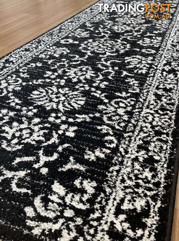 Seville Traditional Hallway Runner 80CM Wide 1M  - Axon-614682-black