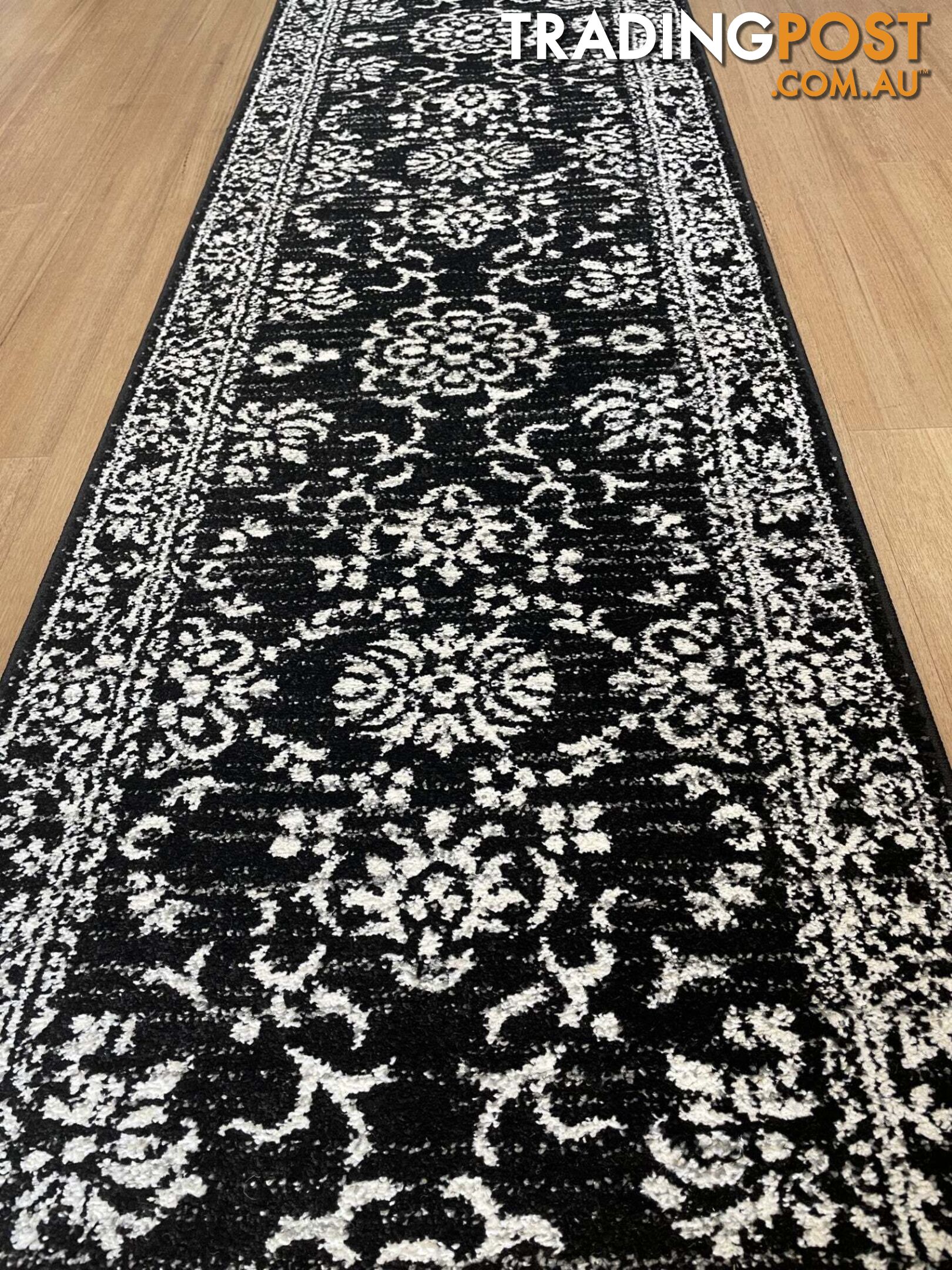 Seville Traditional Hallway Runner 80CM Wide 1M  - Axon-614682-black