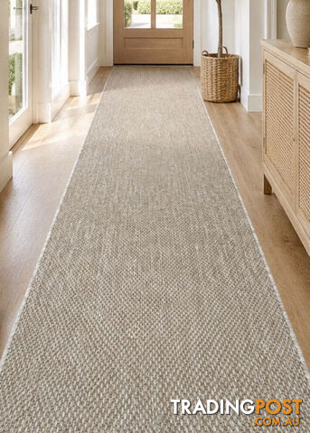 Malia Sand Hallway Runner Non-Slip 80cm Wide 8M - CHINO 20022 SAND - 80CM
