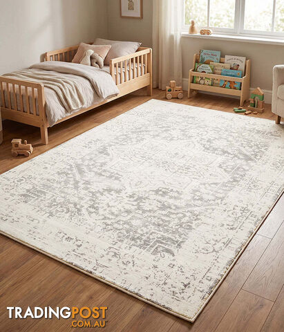 Cushy Asha Silver Rug 160X100CM - CUSH-ASHA-SIL-160X100