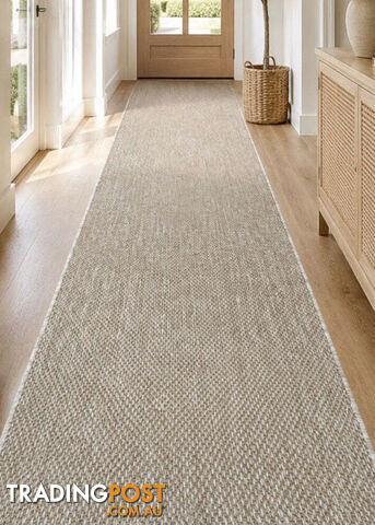 Malia Sand Hallway Runner Non-Slip 80cm Wide 13M - CHINO 20022 SAND - 80CM