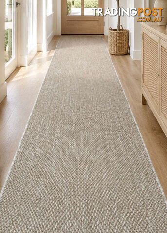 Malia Sand Hallway Runner Non-Slip 80cm Wide 13.5M - CHINO 20022 SAND - 80CM