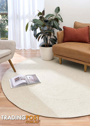 Cara Ivory Round Rug 250 Circle - CORACIRC-250-IVORY