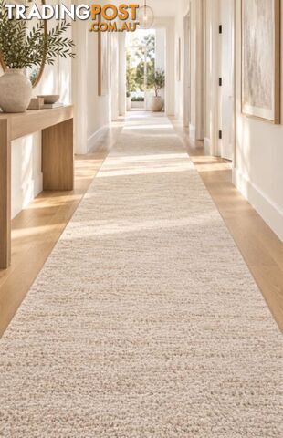 Nori Beige Hallway Runner 80CM Wide 4.5M
