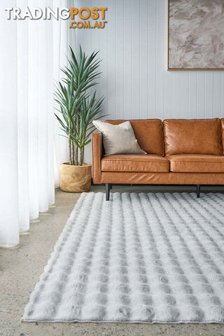 Bubble Silver - Machine Washable Rug 140X70CM - BUB-SILVER-140X70