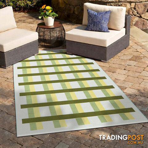 Vista Lattice Green Rug 230X160CM - VTA-LAT-GREEN-230X160