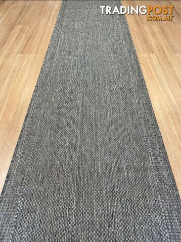 Malia Taupe Linen Hallway Runner Non-Slip 80cm Wide 1M  - CHINO 20022 TAUPE LINEN - 80CM - photo 5 of 12