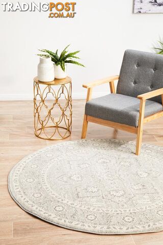 Evoke Silver Flower Transitional Round Rug 150X150CM - EVO-261-SIL-150X150 - photo 3 of 17