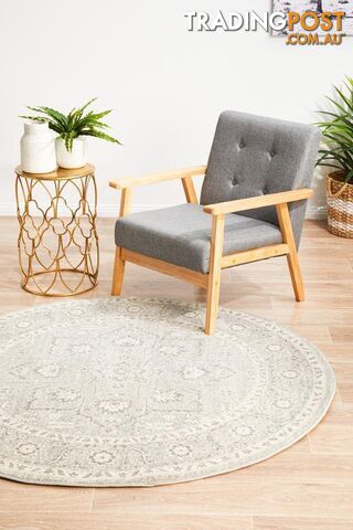 Evoke Silver Flower Transitional Round Rug 150X150CM - EVO-261-SIL-150X150 - photo 1 of 17