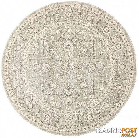 Evoke Silver Flower Transitional Round Rug 150X150CM - EVO-261-SIL-150X150 - photo 4 of 17
