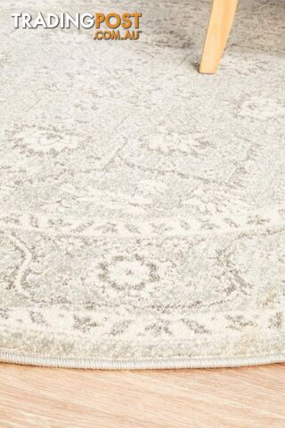 Evoke Silver Flower Transitional Round Rug 150X150CM  - EVO-261-SIL-150X150 - photo 5 of 17
