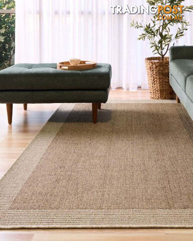 Lara Natural Border Non Slip Rug 240x320CM - DSOLARA49092-NATURAL