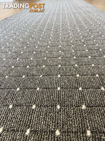 Roma Dots Dark Grey Hallway Runner 67CM Wide 17M 