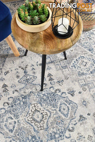 Serena Blue Light Grey Rug 280x380CM - MARA-0320C-D.BLUE-280x380