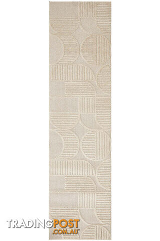 Lotus Leo Beige Runner Rug 500X80CM  - LOT-LEO-BEIGE-500X80