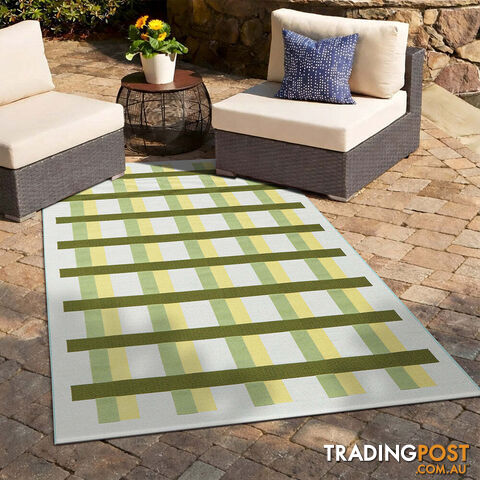 Vista Lattice Green Rug 160X100CM - VTA-LAT-GREEN-160X100