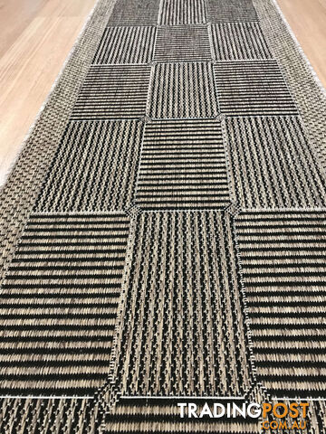 Suva Squares Black Coffee 22 112 Hallway Runner Non Slip 10M - 22-112-BC - photo 2 of 8