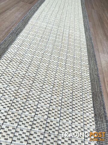 Suva Flat Woven Natural Cream 405 712 Hallway Runner Non Slip 15.5M 