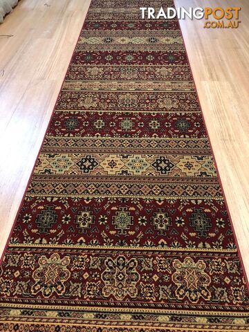 Afghan Red Hallway Runner 80CM Wide 2M  - Afghan 135 Red