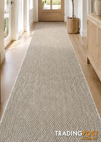 Malia Sand Hallway Runner Non-Slip 67cm Wide 2.5M - CHINO 20022 SAND 67CM