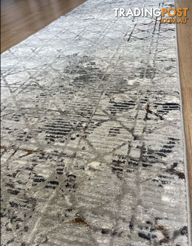 Alyssa Diamond Hallway Runner 80CM Wide 8.5M  - Alissa Multy Grey