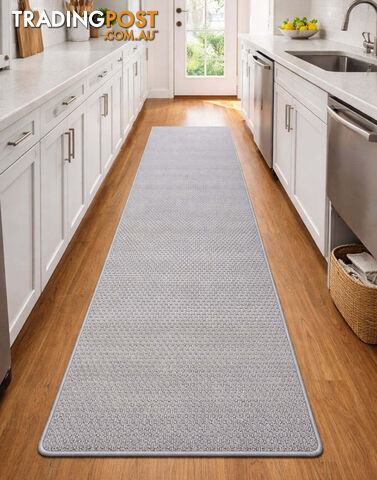 Phoenix Grey Hallway Runner Rug Non Slip 3M - Tango-57/300 Grey
