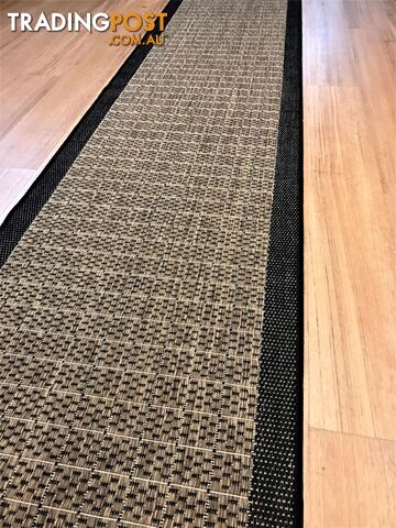 Suva Coffee Black 405 121 Hallway Runner Non Slip 2M  - 405-121