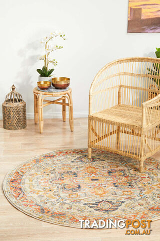 Legacy 850 Rust Round Rug 200X200CM - LEG-850-RUST-200X200
