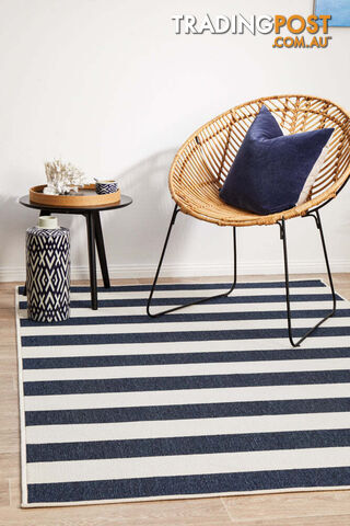 Seaside 4444 Navy White Rug 280X190CM - SSD-4444-NVWH-280X190
