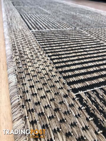 Suva Squares Black Coffee 22 112 Hallway Runner Non Slip 8.5M - 22-112-BC - photo 4 of 8
