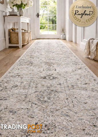 Cozy Ivory Beige Hallway Runner 80CM Wide 12M - Cozy 5419 Ivory Beige