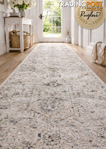 Cozy Ivory Beige Hallway Runner 80CM Wide 8.5M - Cozy 5419 Ivory Beige
