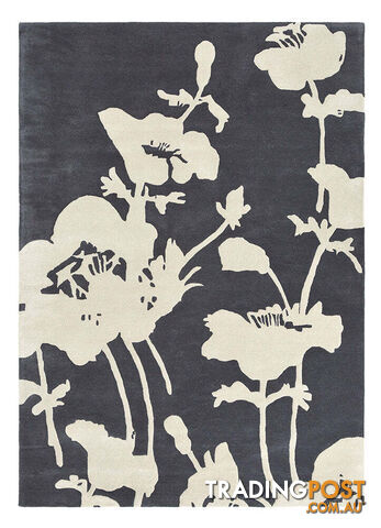 Florence Broadhurst Floral 300 Charcoal 039604 280X200CM - BC-FB-039604-280X200