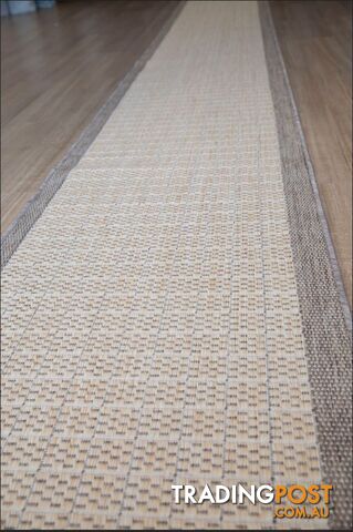 Suva Flat Woven Natural Cream 405 712 Hallway Runner Non Slip 12.5M  - 405-712