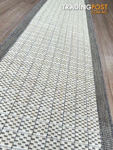 Suva Flat Woven Natural Coffee 405 712 Hallway Runner Non Slip 12.5M - 405-712