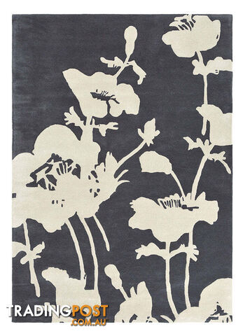 Florence Broadhurst Floral 300 Charcoal 039604 180x120CM - BC-FB-039604-180X120