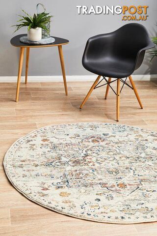 Century 911 Silver Round Rug 200X200CM - CEN-911-SILV-200X200
