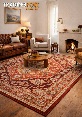 Kachan Red Medallion Rug 230 x 320CM - DKASHAN-4929-Z