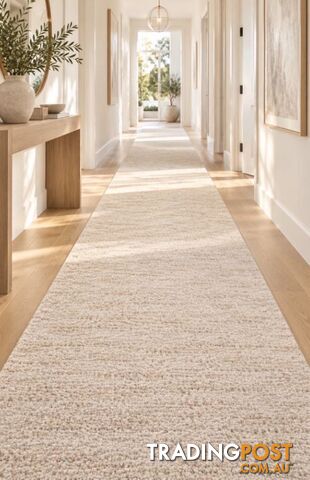 Nori Beige Hallway Runner 80CM Wide 15M