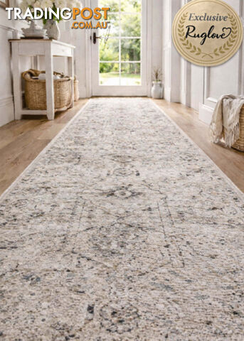 Cozy Ivory Beige Hallway Runner 80CM Wide 4.5M - Cozy 5419 Ivory Beige
